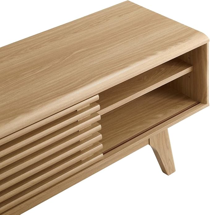 Modway Render Mid-Century Modern Low Profile 48 Inch TV Stand in Oak, 48" - LeafyLoom
