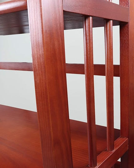 Casual Home 3-Shelf Folding Stackable Bookcase (27.5" Wide)-Mahagony - LeafyLoom
