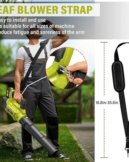 SEYVUM Leaf Blower - 580CFM 20V Leaf Blower Cordless with 2 X 4.0Ah Battery & Charger, 3-Speed Dial Electric Blower Handheld, Lightweight Powerful Battery Operated for Lawn Care, Jobsite - LeafyLoom