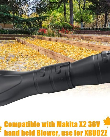 191B21-6 191L13-5 Adapter Pipe & 197889-6 Flat end Nozzle, Compatible with Makita Blower, for Makita X2 36V Hand Held Blower XBU02Z - XBU03 18V Brushless Cordless Blower - LeafyLoom