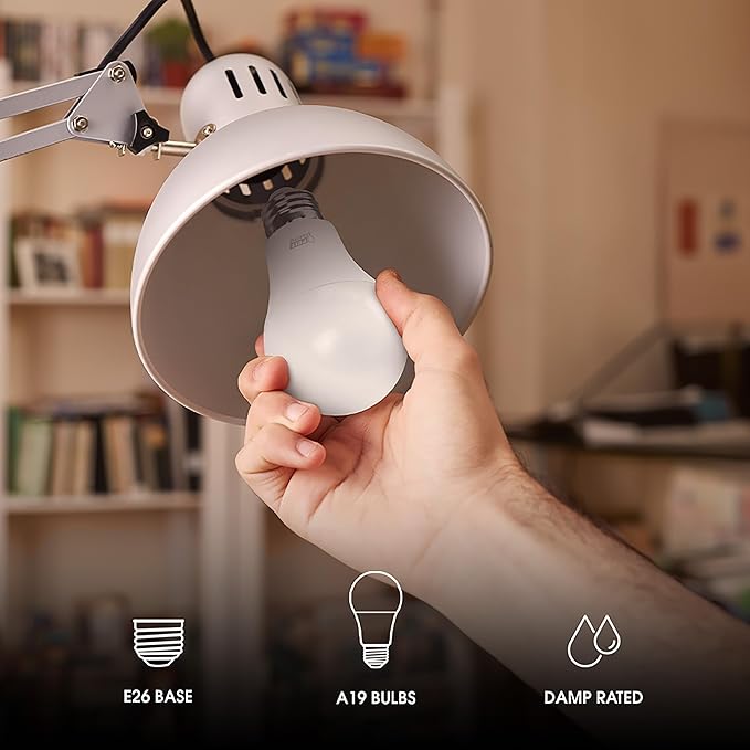 Feit Electric OM60/927CA/AG 60W Equivalent WiFi Dimmable, No Hub Required, Alexa Google Assistant A19 Smart LED Light Bulb, 4.4" H x 2.3" D, 2700K Soft White FeitElectricCompany
