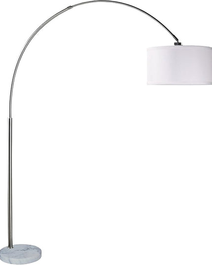 Modern 81" Arc Tall Living Room-Stand Up Arching Drum Shade Large Floor Lamp for Dinning/Bedrooms-Corner Lamp for Office Lighting - LeafyLoom