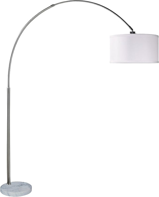 Modern 81" Arc Tall Living Room-Stand Up Arching Drum Shade Large Floor Lamp for Dinning/Bedrooms-Corner Lamp for Office Lighting - LeafyLoom