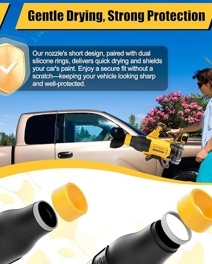 Car Drying Nozzle for DeWalt 20V MAX XR Leaf Blowers(DCBL722B DCBL722P1), Car Dryer Air Blower Nozzle for DeWalt - 8" Short Nozzle (DCE100B DCBL720P1 Not Fit) - LeafyLoom