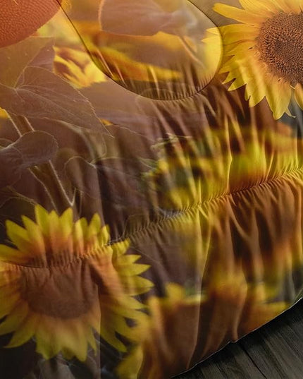 Horse Comforter Queen Size,Sunflower Horse Comforter Set for Kids Teens Girls Boys,3Pcs Bedding Set Printed Comforter with 2 Pillowcases,Soft and Lightweight，Queen Size - LeafyLoom