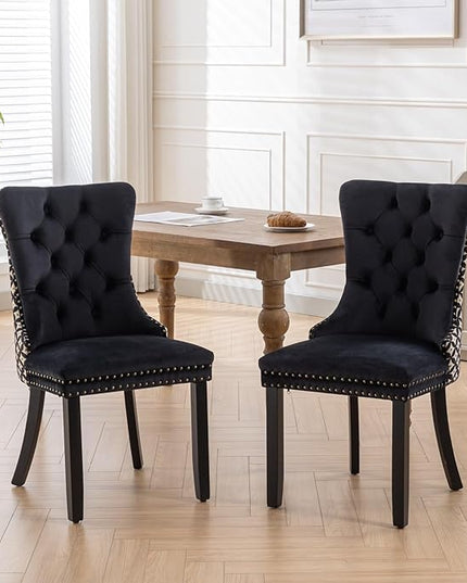 NicBex Haerin-SD-00089-LWJ Dining Chairs, 25.5"x19.7"x37.4", Black - LeafyLoom