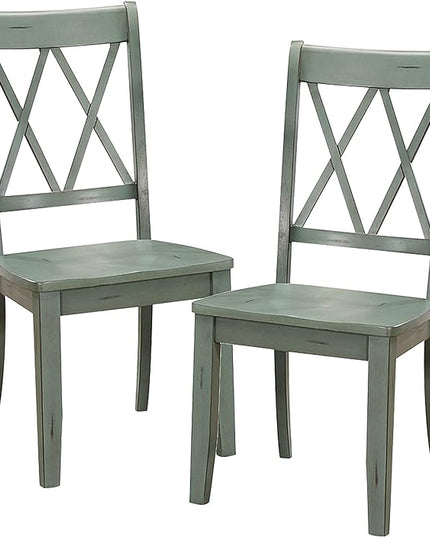Homelegance Dining Chair (Set of 2), Teal - LeafyLoom