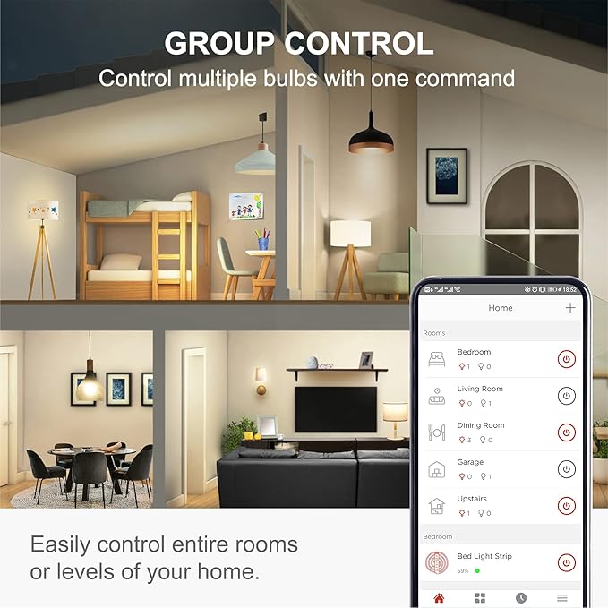 Sengled Alexa Light Bulb, WiFi Light Bulbs No Hub Required, Smart Bulbs that Work with Alexa, Google Home, Dimmable Smart LED Bulb, A19 Soft White (2700K), 800LM 60W Equivalent, 1 Pack Sengled