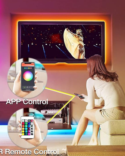 DAYBETTER Smart WiFi Led Lights for Bedroom 150 ft, Tuya App Controlled Led Strip Lights, Compatible with Alexa and Google Assistant, Color Changing Led Light Strip with Remote for Room Party Kitchen DAYBETTER