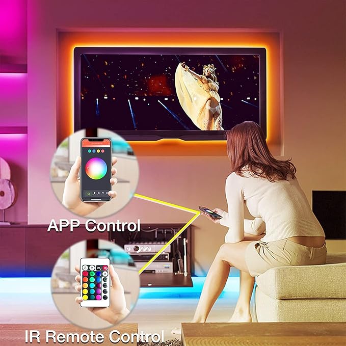DAYBETTER Smart WiFi Led Lights, Tuya App Controlled, Compatible with Alexa and Google Assistant, Timer Schedule, RGB Strip Color Changing Décor for Bedroom Party Kitchen, 200ft DAYBETTER