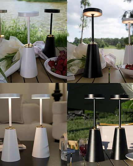 Touch Desk Lamps for Bedroom, Cordless Table Lamps for Nightstand with USB Rechargeable Battery, Dimmable Bedside Lamps Set of 2 & LED Desk Light for Bar Cafe Camping Office Living Room Outdoor - LeafyLoom