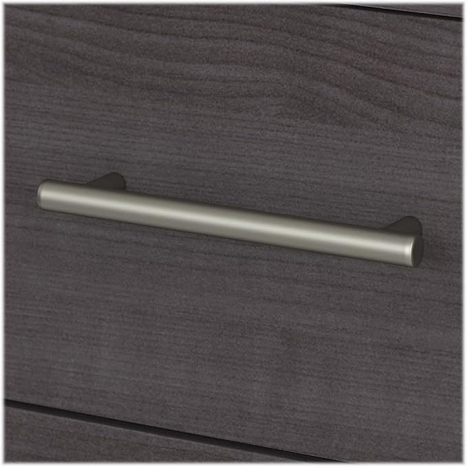 Bush SET015SG Somerset 35-Inch -41-Inch Adjustable Desk with Hutch, Storm Gray - LeafyLoom