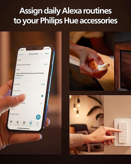 Philips Hue Wall Switch Module, White - 1 Pack - Indoor - Keeps Hue Smart Lights Reachable When Switch is Off - Requires Hue Lights and Hue Bridge PhilipsHue