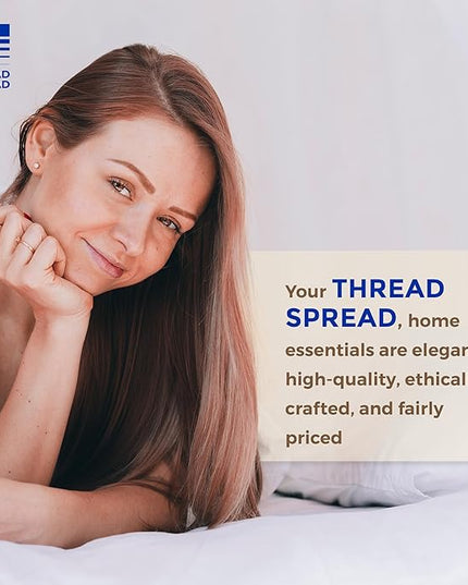 THREAD SPREAD 100% Egyptian Cotton Printed Bed Sheets - 600 Thread Count 4 PC Full Sheet Set, Hotel Luxury Sateen Bedsheets, 16" Deep Pocket Soft Cooling Sheets for Full Size Bed - Floral Ivory - LeafyLoom