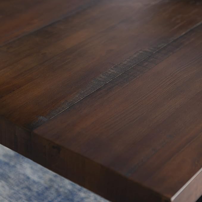 Walker Edison Andre Modern Solid Wood Dining Table, 72 Inch, Mahogany - LeafyLoom