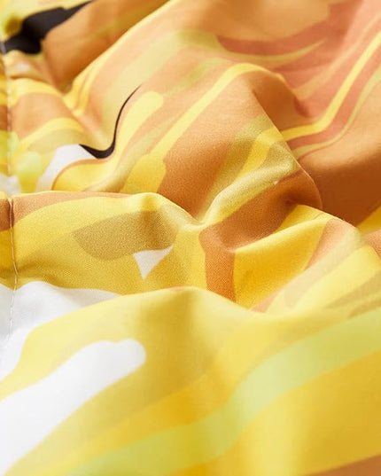 Sunflower Comforter Sets,Beautiful Vintage Bright Floral Pattern,Decorative Bedding Comforter Sets with 2 Pillow Shams, Twin Size - LeafyLoom