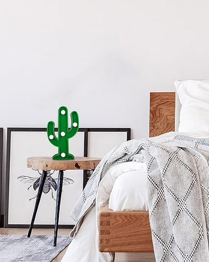 8 Pcs LED Night Light Cactus Night Table Lamp Cactus Party Decorations Cute Mini Cactus Lamp LED Cactus Light for Bedroom Garden Home Cinco De Mayo Mexican Party Decor Gift (2.76 x 4.72 x 0.98 In) - LeafyLoom