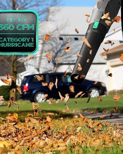 Litheli Cordless Leaf Blower 40V, Battery Leaf Blowers for Lawn Care, Lightweight Axial Blower for Blowing Leaf, Dust, Debris, with 2.0Ah Battery & Charger Included - LeafyLoom