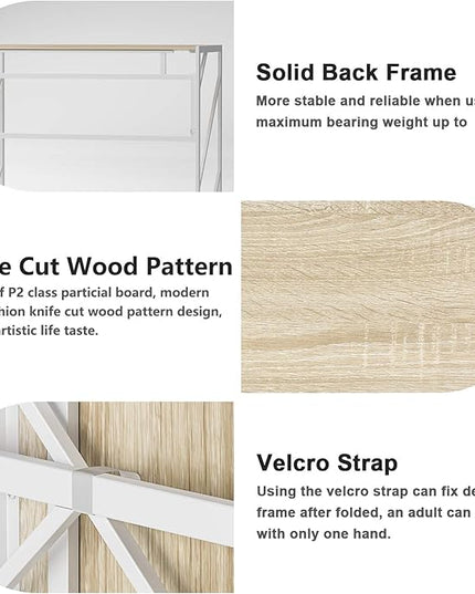 Elephance 40" Folding Computer Desk No Assembly Needed Foldable Small Home Office Desk Study Writing Desk Gaming Table for Small Space (Beige) - LeafyLoom