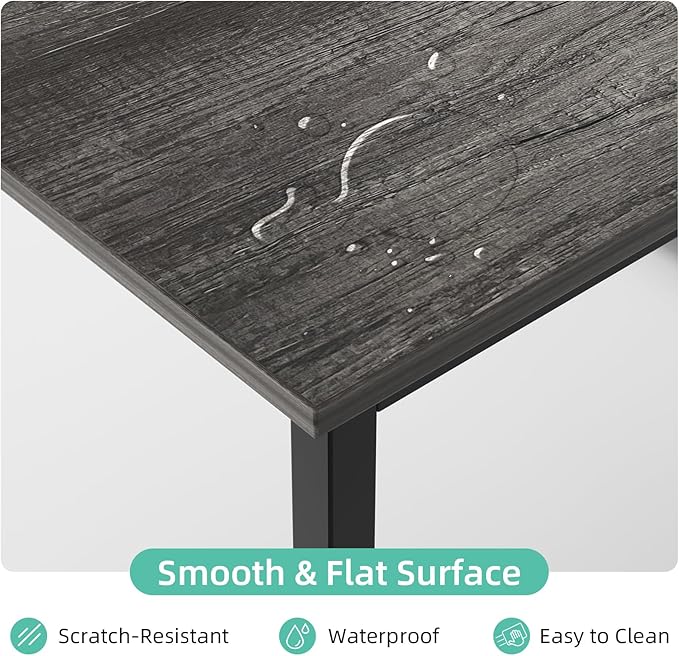 COTUBLR L Shaped Computer Desk, 47 Inch Small Corner Desk with Storage Shelves, Computer Desk Table Laptop Table Writing Desk Study Table for Home Office Workstation Small Spaces (Grey Oak) - LeafyLoom