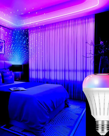 NUNET LED Floor Lamp w. Shelves & AC/USB Outlets Smart Light Bulb Galaxy Star Projector Color Changing & App/Voice Controlled Lights w. 3 Level Shelves for Bedroom Living Room Corner - LeafyLoom