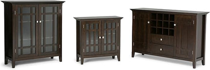 SIMPLIHOME Bedford SOLID WOOD 53 Inch Wide Transitional TV Media Stand in Dark Tobacco Brown for TVs up to 60 Inches, For the Living Room and Entertainment Center - LeafyLoom