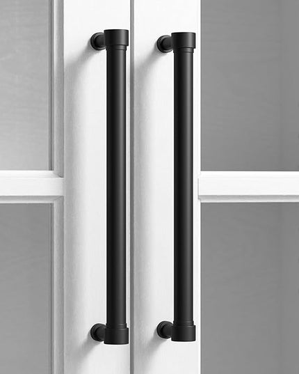 Bush Furniture Westbrook Tall 5 Shelf Bookcase with Glass Doors in White Ash | Farmhouse Bookshelf Cabinet for Living Room and Home Office - LeafyLoom