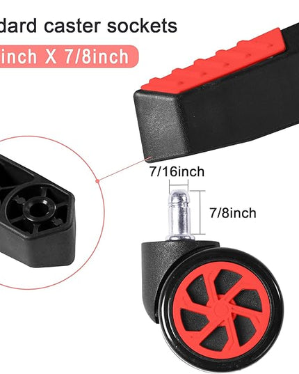 28 inch Nylon Gaming Chair Base Replacement with 5 Casters, Heavy Duty Office Chair Base Part - LeafyLoom