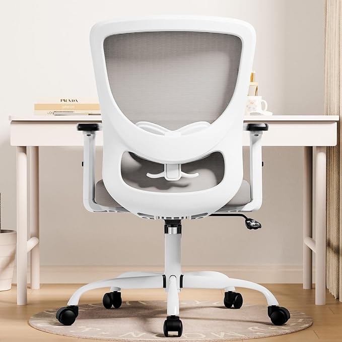 Office Chair, Ergonomic Desk Chair with Adjustable High Back, Breathable Mesh Computer Chair with Adjustable Armrests, Rolling Swivel Comfy Task Chairs, Executive Chair for Home Office - LeafyLoom