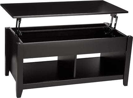 Amazon Basics Lift-Top Storage Rectangular Coffee Table, Black, 40 in x 18 in x 19 in - LeafyLoom