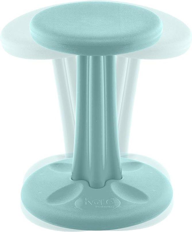 Kore Kids Junior Wobble Chair - Flexible Seating Stool for Classroom, Elementary School, ADD/ADHD - Made in The USA - Junior- Age 8-9, Grade 3-4, Teal (16in) - LeafyLoom