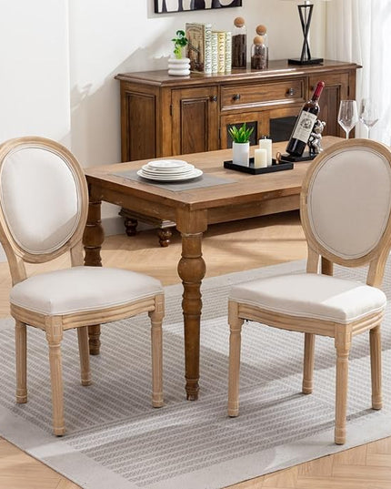 NicBex Haerin-SD-00126-LWJ Dining Chairs, 22.8"x19.3"x37.4", Light Beige - LeafyLoom