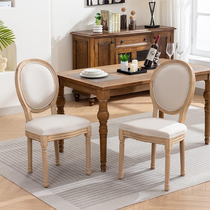 NicBex Haerin-SD-00126-LWJ Dining Chairs, 22.8"x19.3"x37.4", Light Beige - LeafyLoom