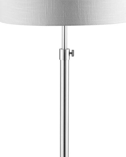 JONATHAN Y JYL3022C June 65" Adjustable Metal/Marble LED Floor Lamp, Modern, Contemporary, Elegant, Glam, Office, Living Room, Family Room, Dining Room, Bedroom, Hallway, Foyer, Chrome - LeafyLoom