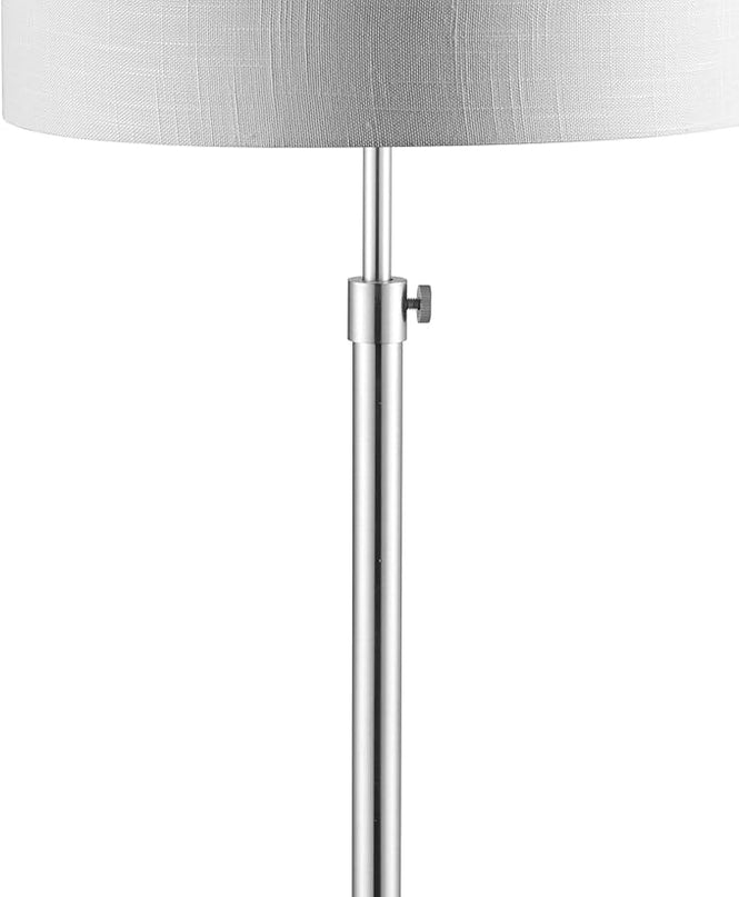 JONATHAN Y JYL3022C June 65" Adjustable Metal/Marble LED Floor Lamp, Modern, Contemporary, Elegant, Glam, Office, Living Room, Family Room, Dining Room, Bedroom, Hallway, Foyer, Chrome - LeafyLoom