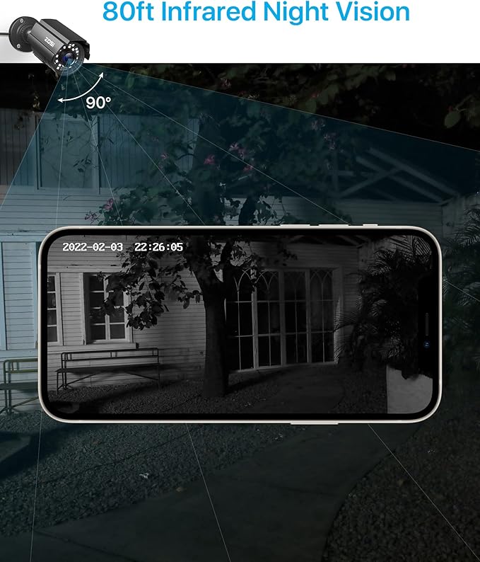 ZOSI 1080P CCTV Camera Outdoor Indoor Hybrid 4 in 1 HD TVI/CVI/AHD/CVBS Home Security Cameras System,Night Vision,Waterproof Metal Housing Bullet Cam For 960H,720P,1080P,5MP,4K analog Surveillance DVR ZOSI