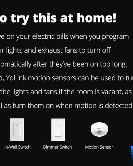 YoLink LoRa 1/4 Mile Wireless Range Smart Motion Detector, Indoor Motion Sensor, Motion Detector, Alexa, IFTTT, YoLink Hub Required YoLink