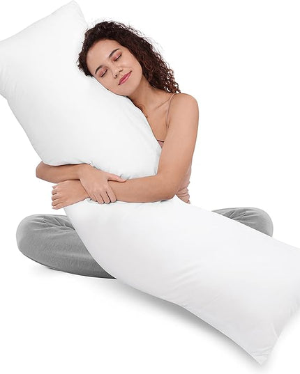 Utopia Bedding Full Body Pillow for Adults (White, 20 x 54 Inch), Long Pillow for Sleeping, Large Pillow Insert for Side Sleepers - LeafyLoom
