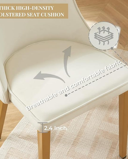 Dining Chairs Set of 2, Modern and Minimalist Leisure Backrest Velvet Chairs. Leisure Upholstered Velvet Dining Chair with Gold Metal Chromed Legs - LeafyLoom
