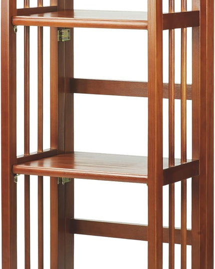 Casual Home 3-Shelf Folding Bookcase (14" Wide)-Mahagony - LeafyLoom