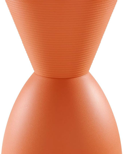 Modway Haste Contemporary Modern Hourglass Accent Stool in Orange - LeafyLoom