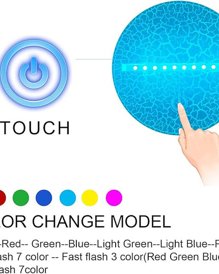 Teenager christmas gifts xmas gift 3D Illusion Hockey Night Light Lamp 16 Color Change Touch White Crack Base with Remote Control Birthday Gift for Boys and Girls Hockey lover - LeafyLoom