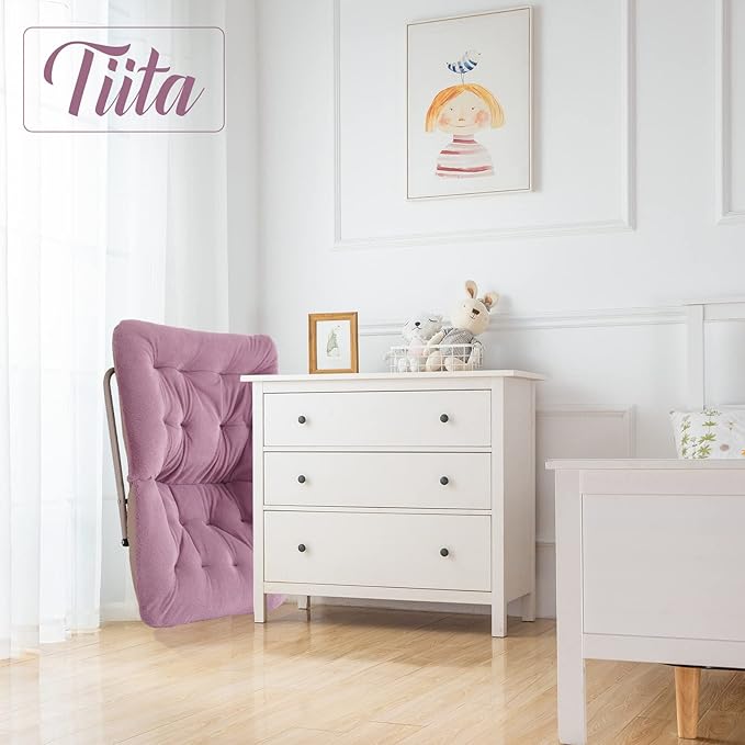 Tiita Comfy Saucer Chair, Soft Faux Fur Oversized Folding Accent Chair, Lounge Lazy Chair for Kids Teens Adults, Metal Frame Moon Chair for Bedroom, Living Room, Dorm Rooms - LeafyLoom