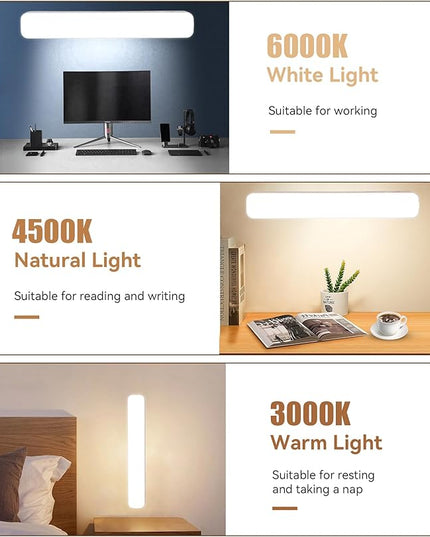 Desk Lamp Rechargeable Dimmable,LED Lights with 3 Color Modes,Touch or Remote Control,Portable,Eye-Caring for Office Home Reading Study，College Dorm Room Essentials-25cm - LeafyLoom