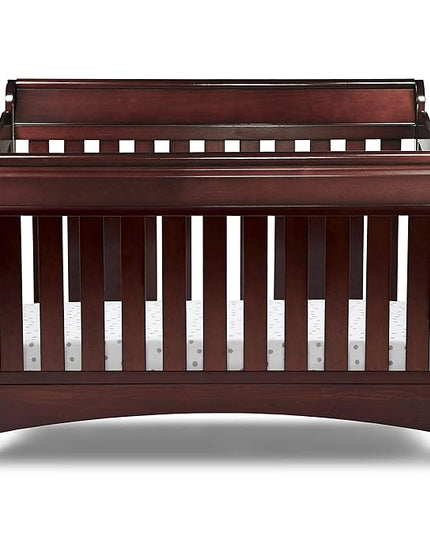 Delta Children Bentley S Series 4-in-1 Convertible Baby Crib, Black Cherry Espresso - LeafyLoom