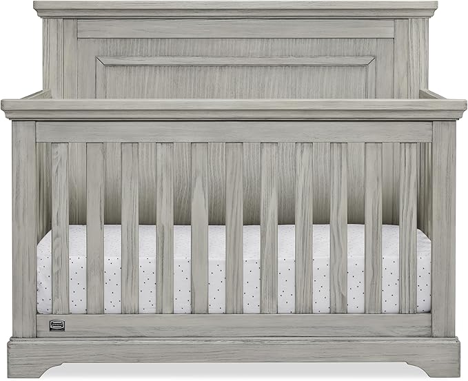 Delta Children Simmons Kids SlumberTime Paloma 4-in-1 Convertible Baby Crib - Greenguard Gold Certified, Rustic Mist - LeafyLoom