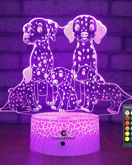 easuntec Dog Gifts for Women Dog Lamp with Remote & Smart Touch 7 Colors + 16 Colors Changing Dimmable Dog Gifts for Kids 3 4 5 6 7 8 9 Year Old Girl Gifts (5Dog 16WT) - LeafyLoom