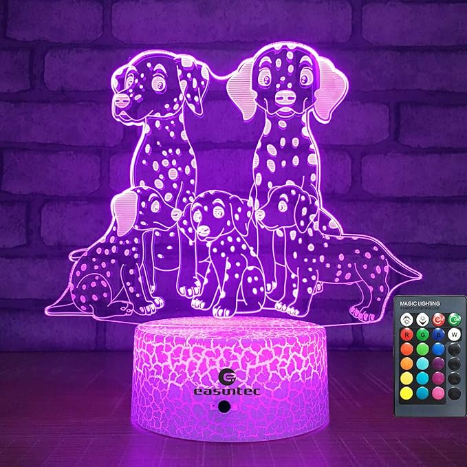easuntec Dog Gifts for Women Dog Lamp with Remote & Smart Touch 7 Colors + 16 Colors Changing Dimmable Dog Gifts for Kids 3 4 5 6 7 8 9 Year Old Girl Gifts (5Dog 16WT) - LeafyLoom