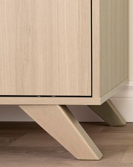 South Shore Helsy 2-Drawer File Cabinet, Lateral, Soft Elm and White - LeafyLoom