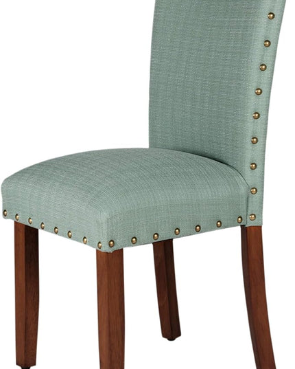 HomePop Classic Parsons Dining Chairs, Set of 2, Sea Foam Green - LeafyLoom